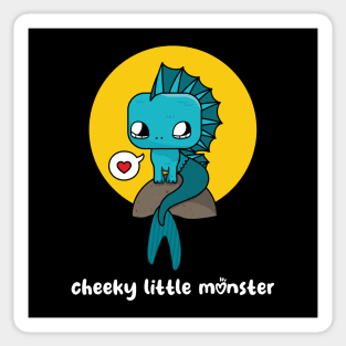 Cheeky little monster (on dark colors) Sticker